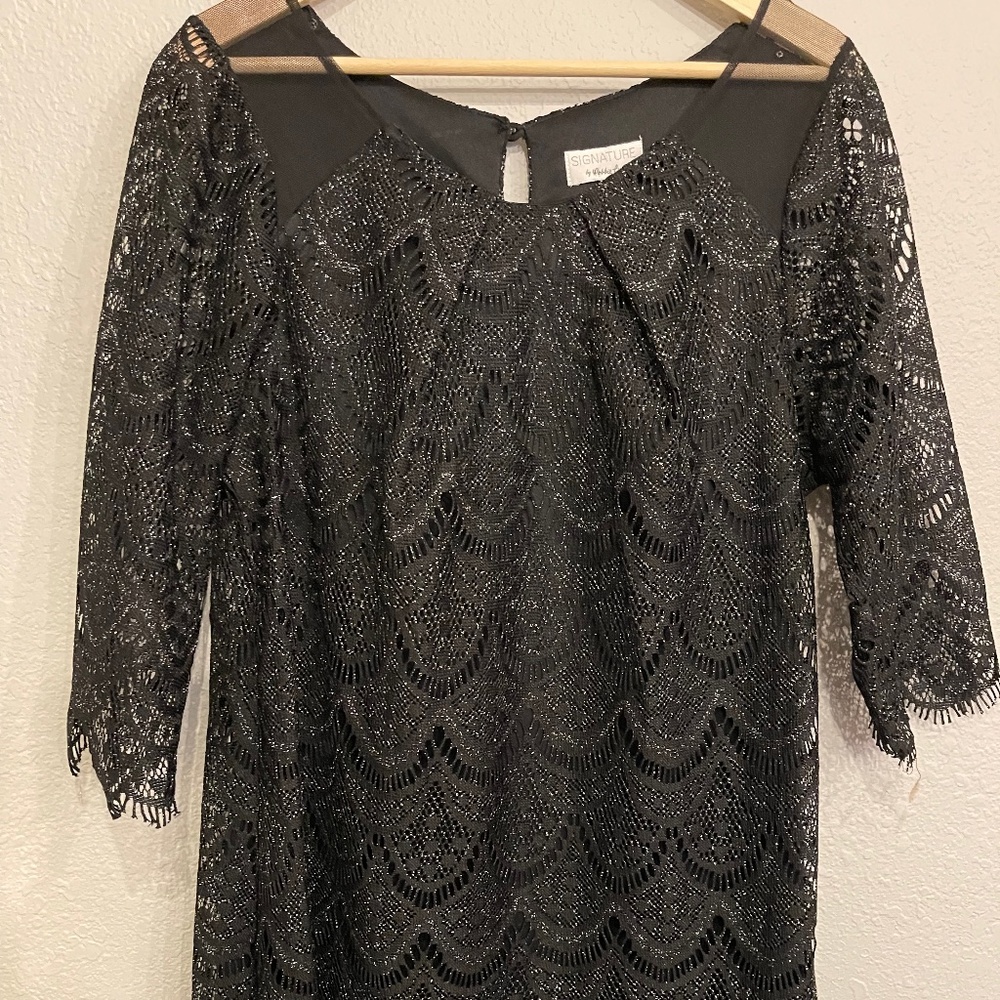 Black Sparkly Cocktail Dress Sz 14W